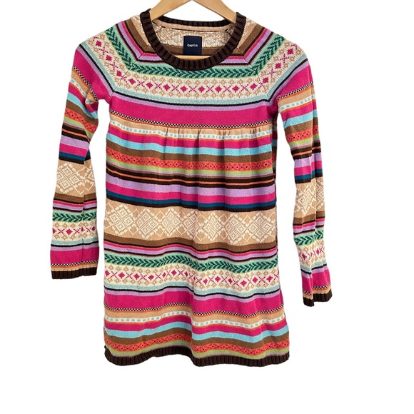 Gap Kids Cotton Stripe Pattern Dress, L - Picture 1 of 7